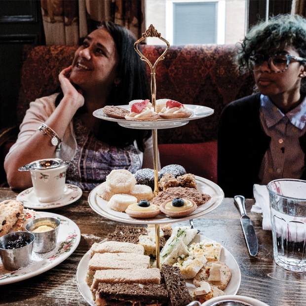 customers at a table