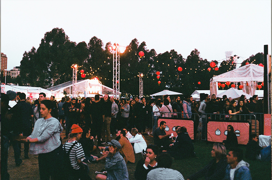 festival goers